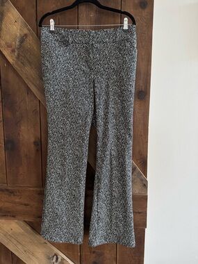 Women’s Black & White Tweed Boot Cut Pants